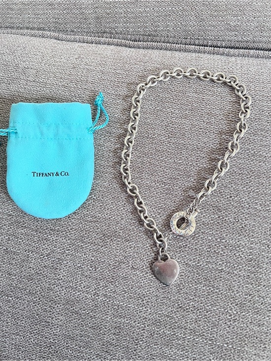 Tiffany & Co. Jewelry - Tiffany & Co. Silver Return to Tiffany® Heart Tag Toggle Necklace wit Blue Pouch